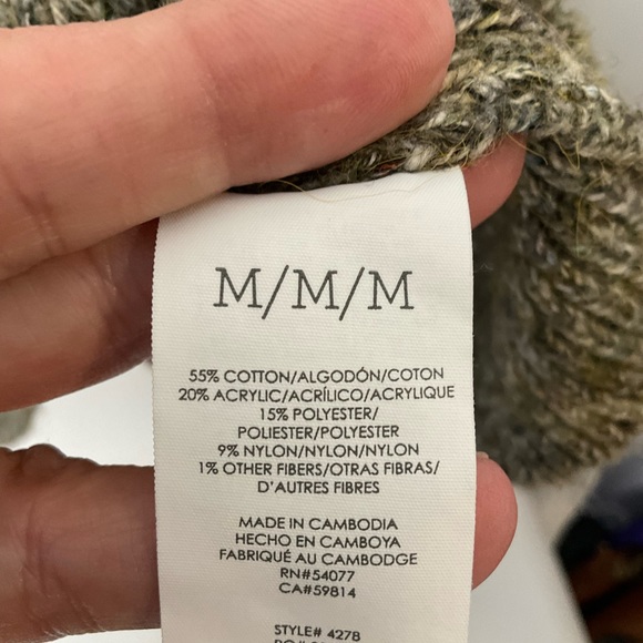 Cabi #4278 The Tunic Dress Fall 2022 Cozy Knit Artichoke Green Grey Dress Size M - Picture 14 of 16